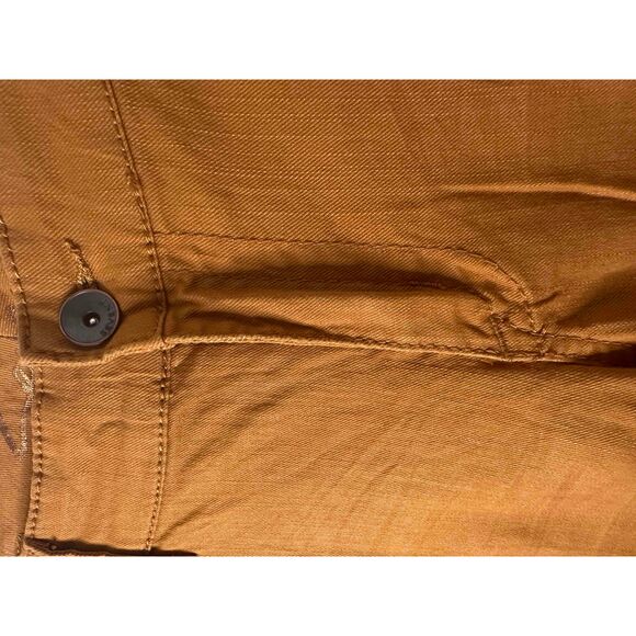 Seven 7 Gold Denim Pants Womans Size 14 Skinny Thick Threading Jeans Mid Rise - Picture 5 of 12